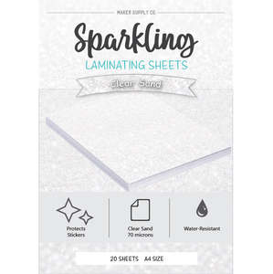 Clear Sand - Laminating Sheets for Stickers