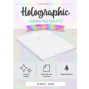 Accessories: Holographic Stars - Laminating Sheets for Stickers