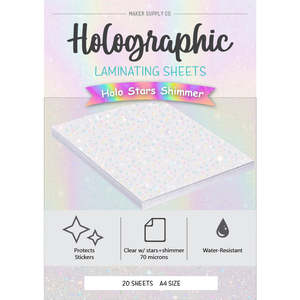 Accessories: Holographic Stars and Shimmer - Laminating Sheets for Stickers
