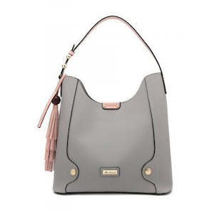 Matching Sets: Miss Serenade Jessica Handbag Grey with Matching Clutch