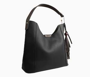 Miss Serenade Jessica Handbag Black with Matching Clutch