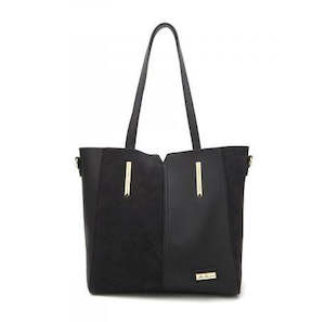 Matching Sets: Miss Serenade Stella Handbag with Matching Clutch in Black