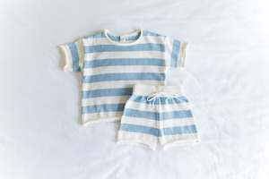Knit Wear: Knit Set - Ocean Stripe