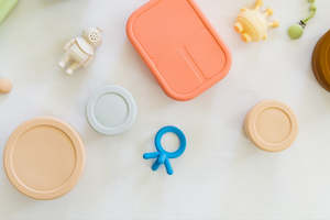 Blue hand grip teether