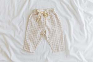 Bottoms: Pants - Oatmeal Gingham