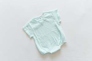 All In Ones: Muslin Romper - Powder Blue