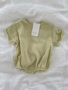 Muslin Romper - Pistachio