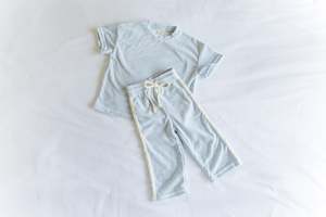 Terry Toweling Pant and Tee Set - Ocean