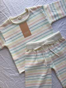 Pastel Stripe Knit Pants