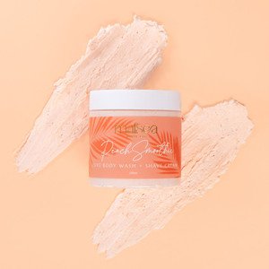 Peach Smoothie Luxe Vegan Body Wash+ Shave Cream Malsea Body Co