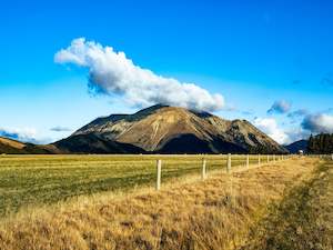 New Zealand Landscapes: Canterbury Landscape 02 Art Paper Poster