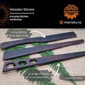 Mamaku Home: Wooden Stirrers