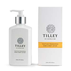 Bath Body Home Fragrance: Tilley | Hand & Body Lotiion | Tahitian Frangipani