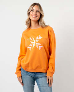 Stella + Gemma | Sunday Sweater | Mandarin with Candy Cross