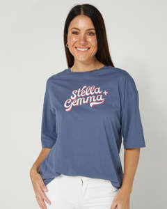 Stella + Gemma | Porter Tee Vintage Logo | Indigo