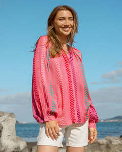 Stella Gemma Summer23: Stella + Gemma | Dominica Blousie | Hot Pink