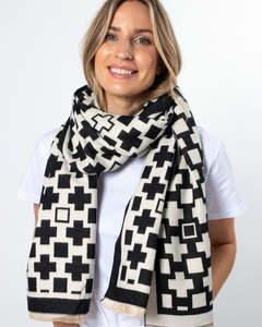 Stella + Gemma | Scarf | Cross Black
