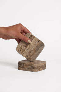 Stone Coasters | Grey Travertine