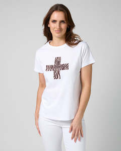 All Summer: Stella + Gemma | Ace Tee | Merlot Zebra Cross