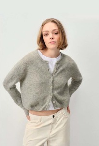 American Vintage: Vitow Cardigan - Light Grey Melange