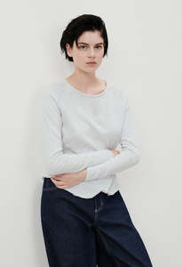 American Vintage: Sonoma Long Sleeve T-shirt - Arctic Melange