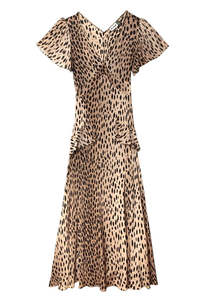 Rixo: Evie Dress - Antelope Spot Black