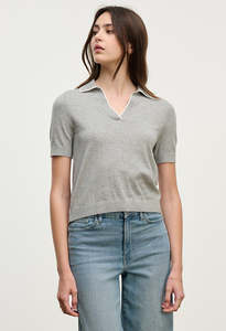 Abela Polo - Heather Grey
