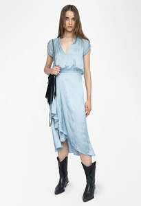 Randall Satin Dress - Cloud