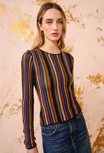 Ardith Knit Long Sleeve Top - Zoisite