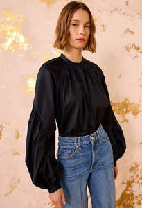 Rowena Long Sleeve Blouse - Noir