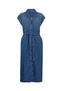 Dresses: Pitti Nalin Dress - Mid Blue