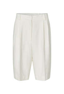 Lino Shorts - White Alyssum