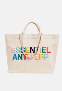 Essentiel Antwerp: Hedness Logo Shopper - White