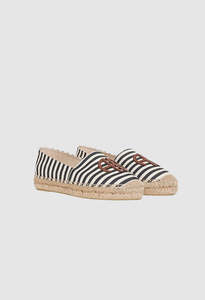 Paloma Espadrilles - Black And Natural Stripe