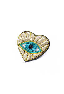 Jewellery: Gold Evil Eye Brooch