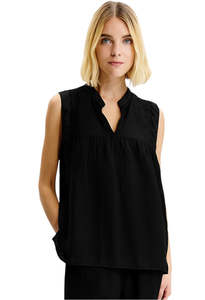 Seersucker Top - Black