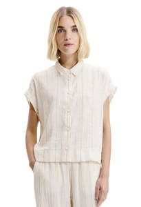 Transit Par Such: Stripe Shirt - Milk