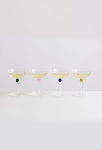 4 Tassel Champagne Coupes
