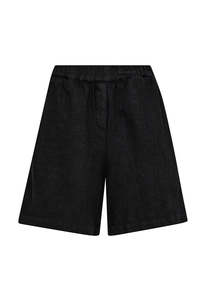 Eie Linen Bermuda Shorts - Black