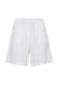 Mos Mosh: Eie Linen Bermuda Shorts - White