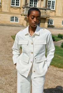 Mos Mosh: Alfea Ramie Jacket - Ecru