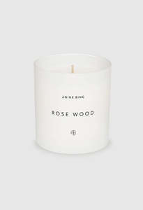 Rose Wood Candle - White