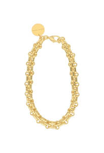 Vanessa Baroni: Three Layered Necklace - Gold