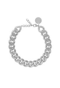Vanessa Baroni: Flat Chain Necklace - Silver Vintage