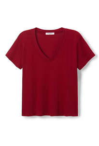 Perfectwhitetee: Hendrix Basic V Neck - Maple