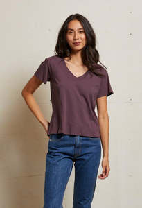 Hendrix Basic V-Neck - Plum