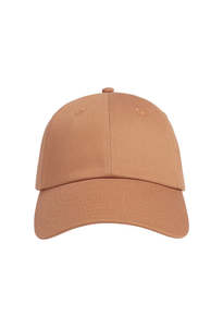 Caps And Hats: Baseball Cap W/Leather Strap & Buckle - Camel