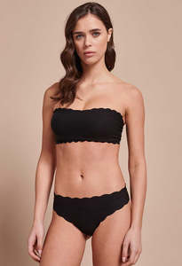 Scalloped Bandeau - Black