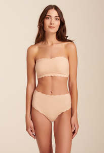 Scalloped Bandeau - Nude