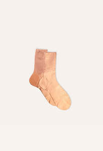 Ribbed Laminated Socks - Rosa Antico
